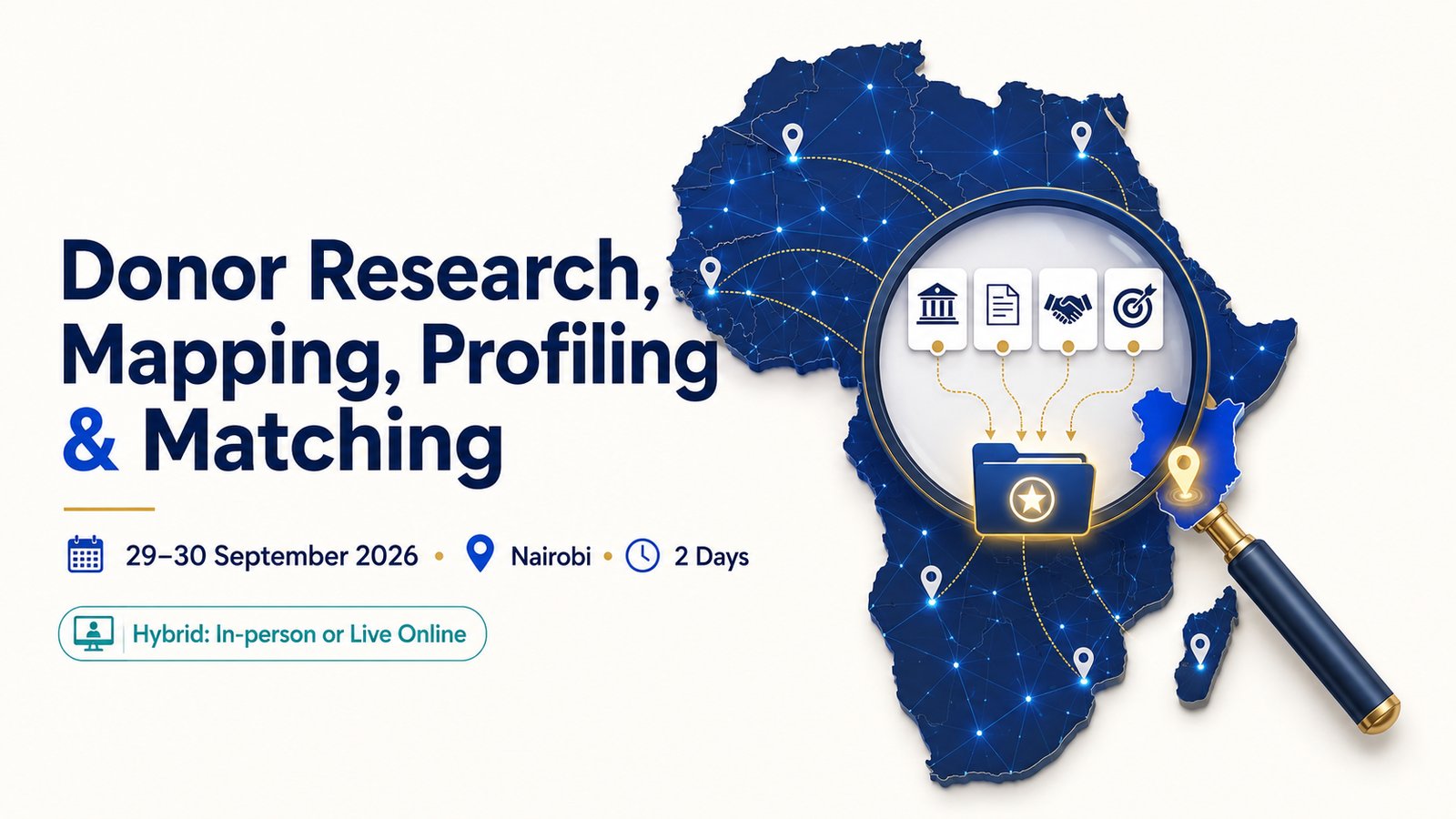 Donor Research, Mapping, Profiling and Matching training banner