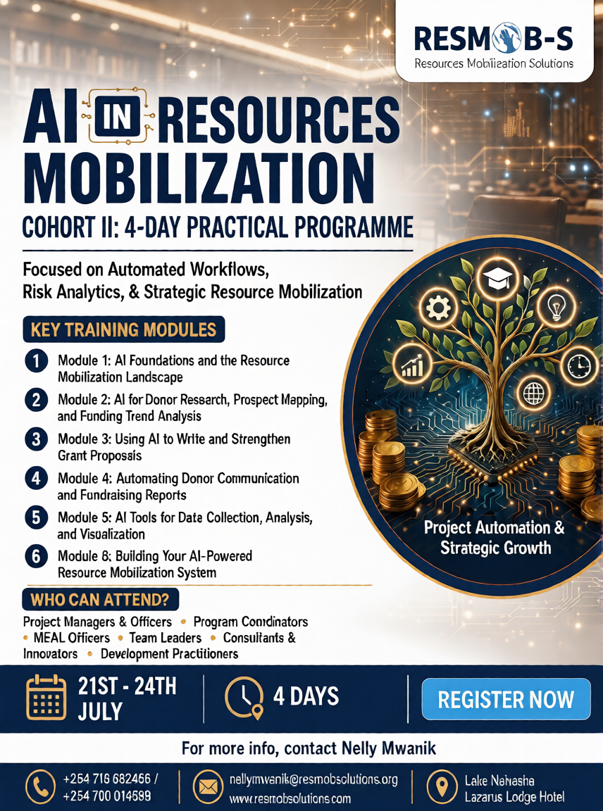 AI in Resource Mobilization training banner